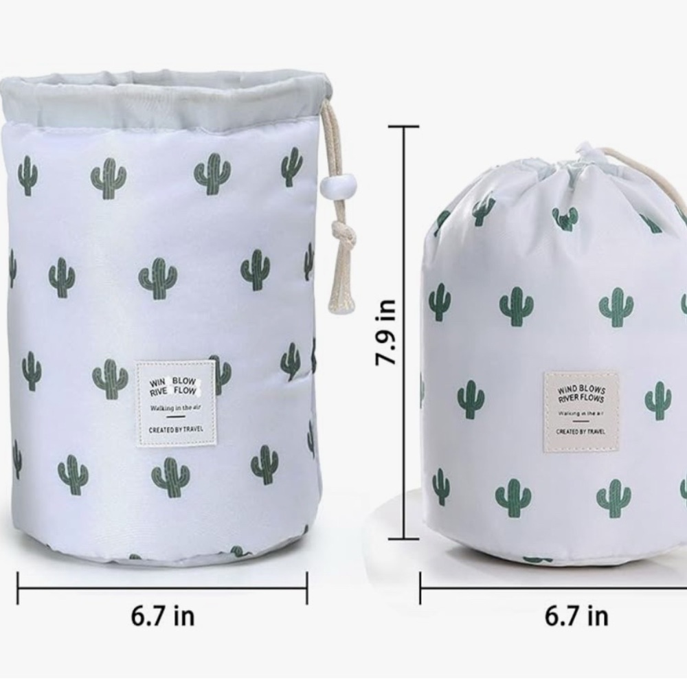 Cactus Print Drawstring Bag - Picture 4 of 12